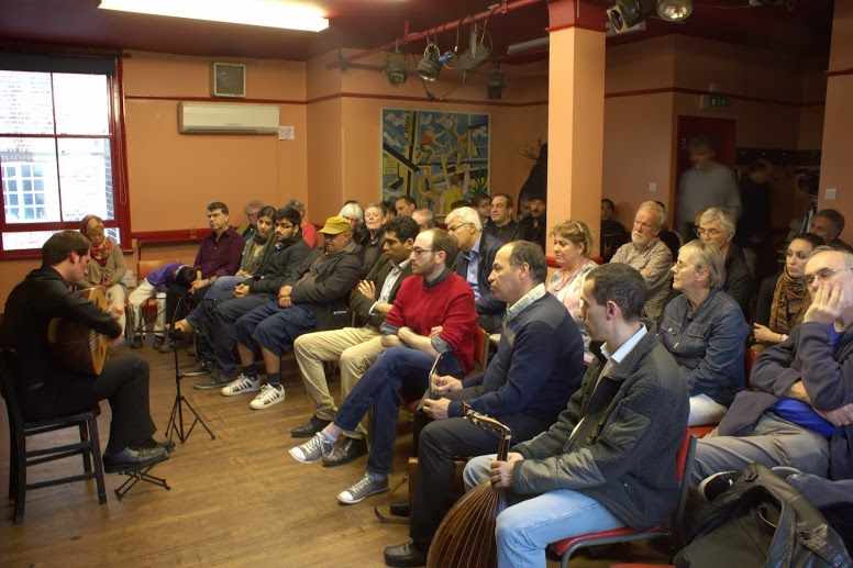 Audience gathered at a Taqasim Oud Club evening, London