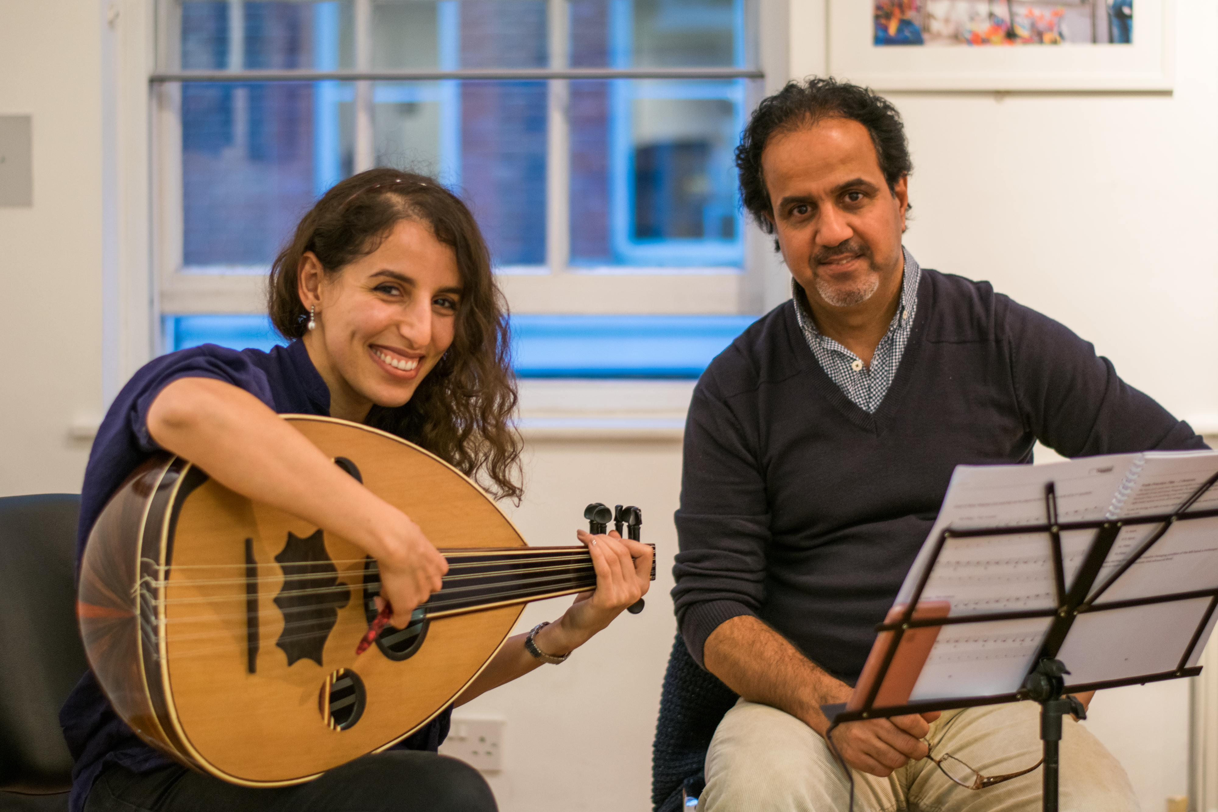 A one-to-one oud lesson at Taqasim Music School